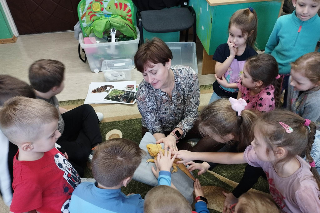 Żywa lekcja przyrody z gadami w Wohyniu