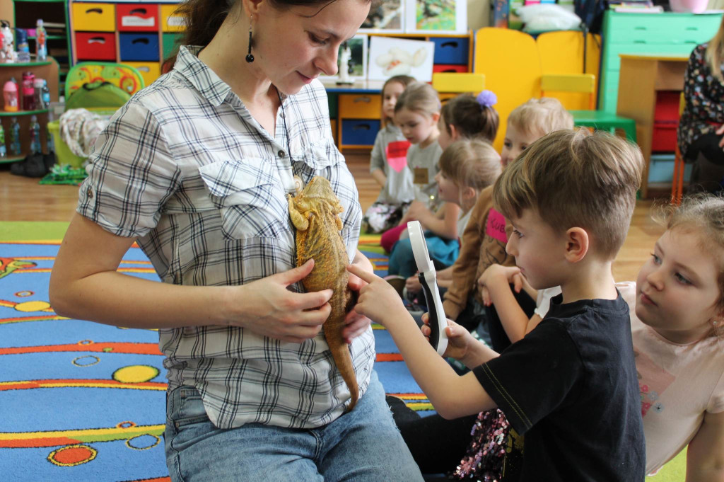 Żywa lekcja przyrody z gadami w Wohyniu