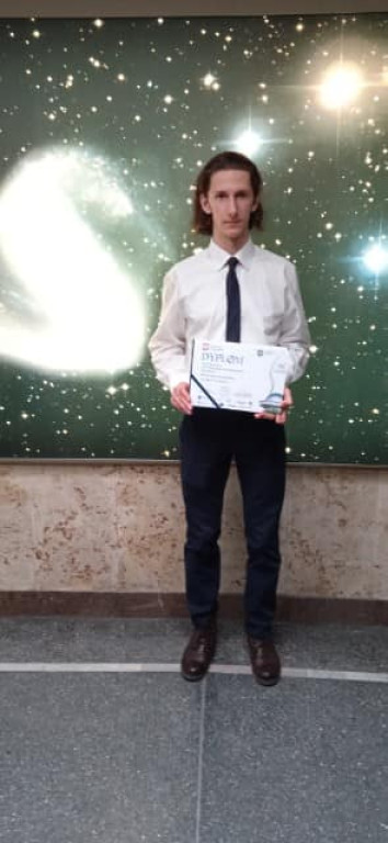 Wojciech Kukiełka na olimpiadzie astronomicznej