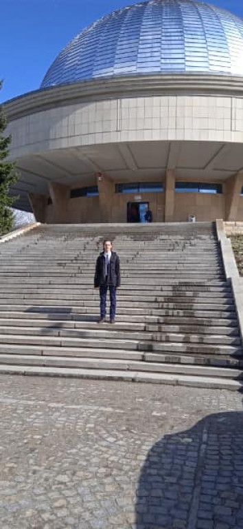 Wojciech Kukiełka na olimpiadzie astronomicznej