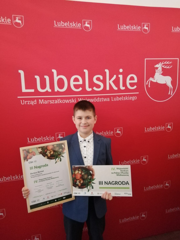 Laureat wojewódzkiego konkursu z SP w Domaszewnicy
