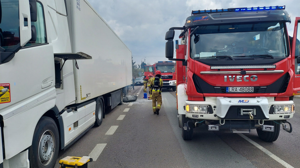 Pożar naczepy w Białej