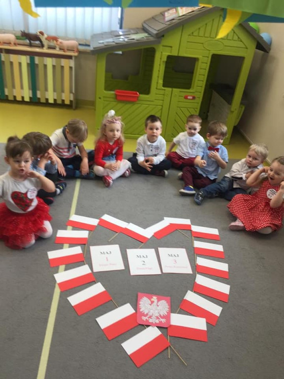 Świętowanie 3 maja w przedszkolu 