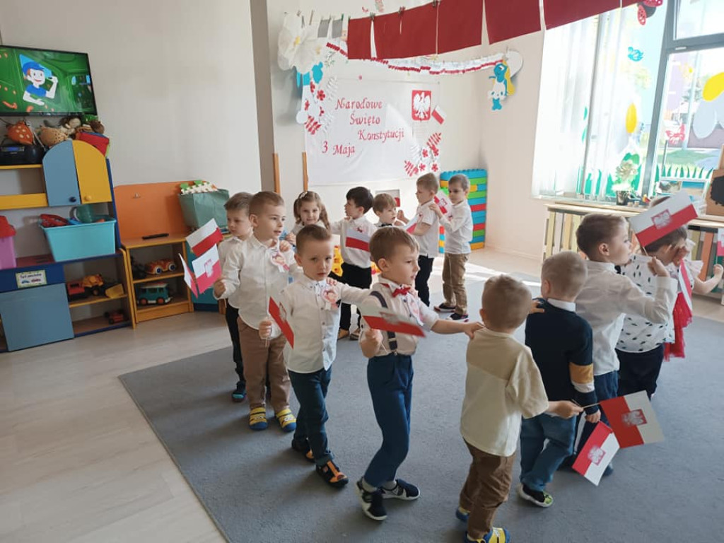 Świętowanie 3 maja w przedszkolu 