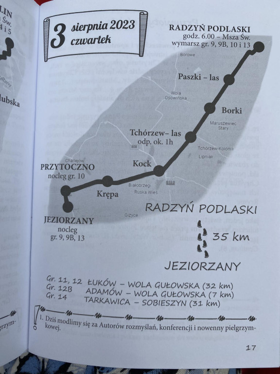 Piesza pielgrzymka na Jasną Górę - dzień pierwszy