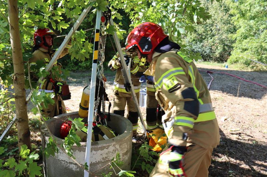 Ćwiczenia służb mundurowych w Żeliźnie i Witorożu