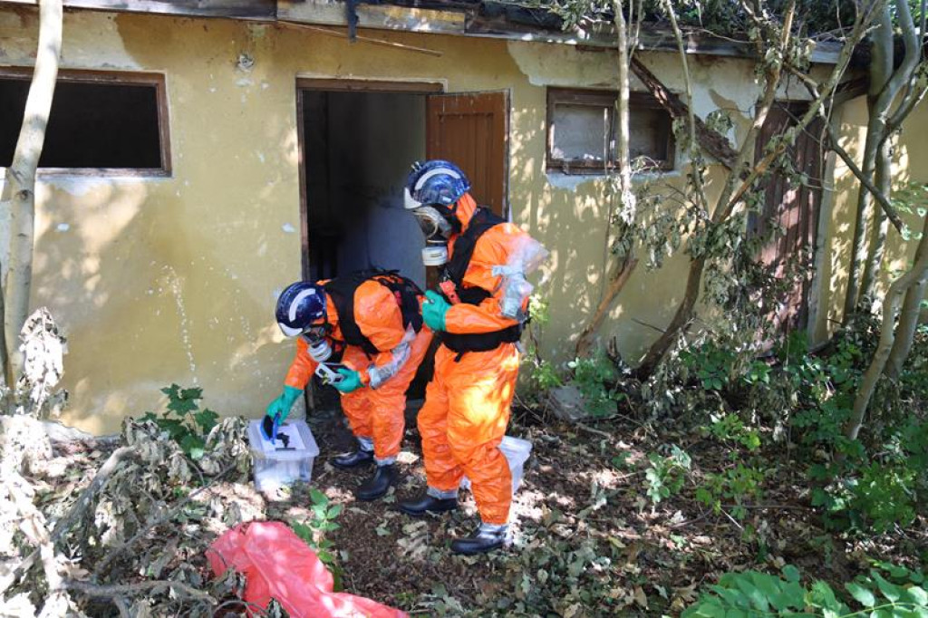 Ćwiczenia służb mundurowych w Żeliźnie i Witorożu