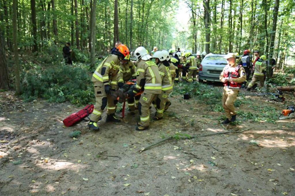 Ćwiczenia służb mundurowych w Żeliźnie i Witorożu