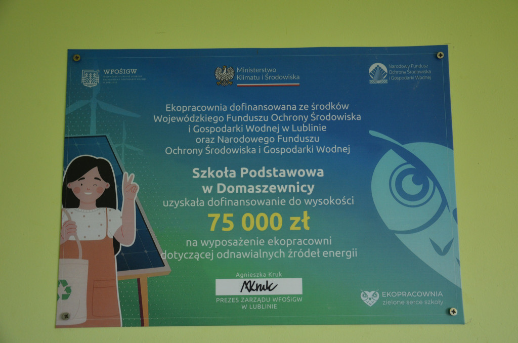 Otwarcie pracowni w szkole w Domaszewnicy