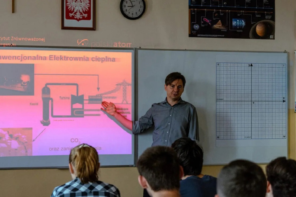 Wykład o energetyce jądrowej w I LO w Radzyniu