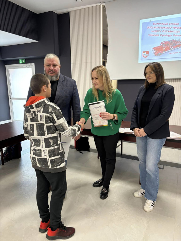 Gminne eliminacje turnieju wiedzy o pożarnictwie