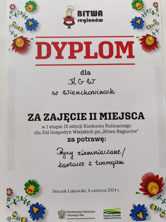 KGW z Wierzchowin drugie na 