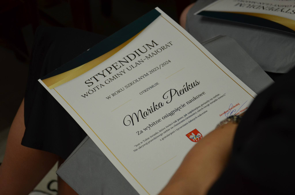 Gminna gala stypendystów 