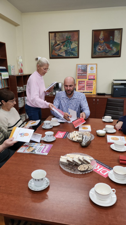 Spotkanie z pisarzem Jackiem Łapińskim w Komarówce