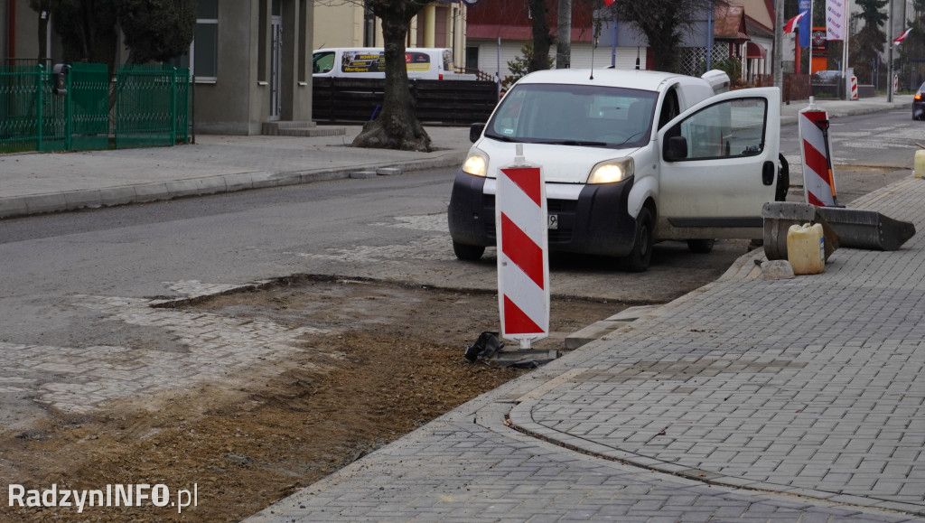 Rozkopane ulice Radzynia