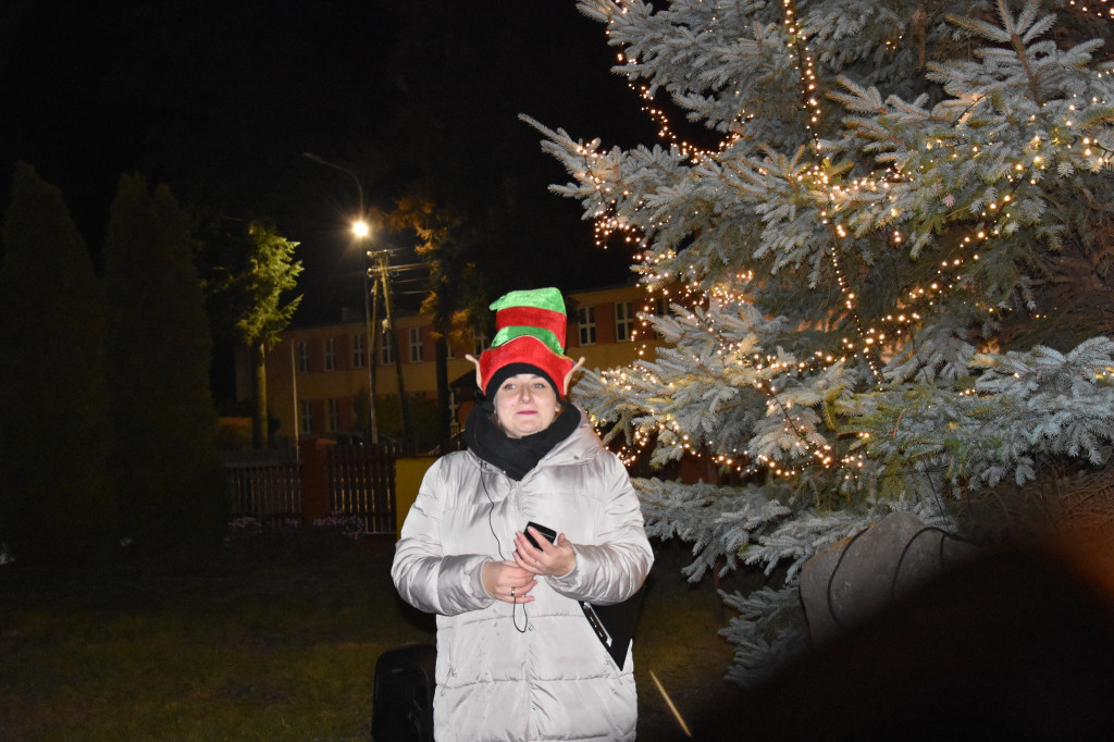 Uroczyste rozświetlenie choinki w Białej