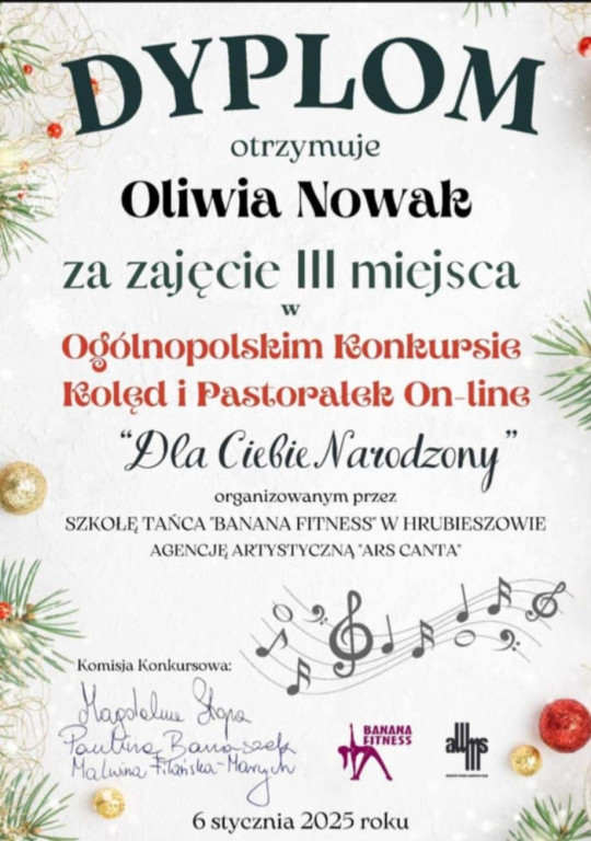 Wyróżnienia Oliwii Nowak