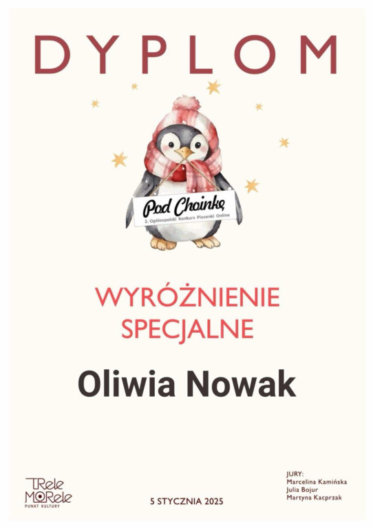 Wyróżnienia Oliwii Nowak