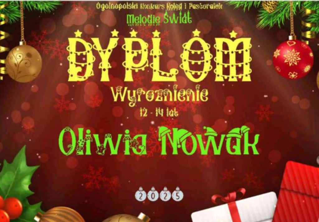 Wyróżnienia Oliwii Nowak
