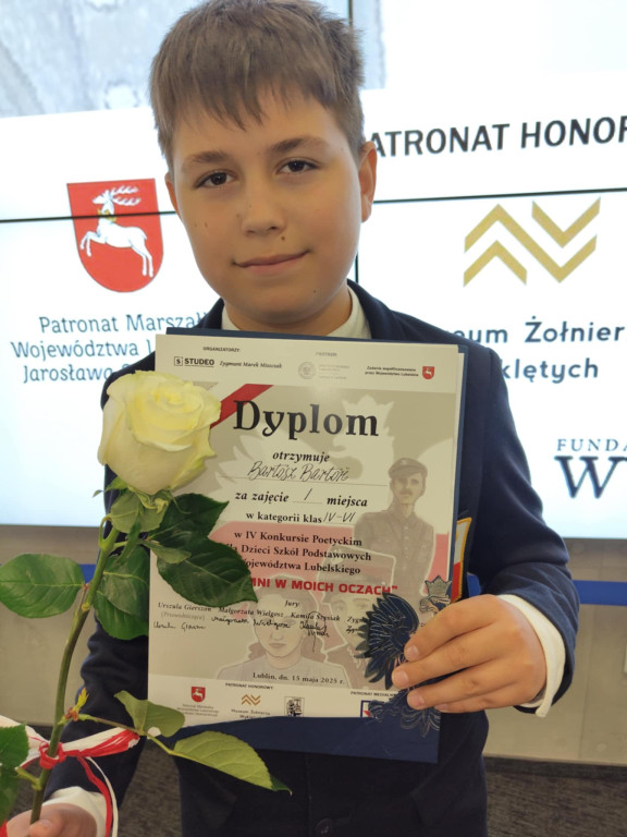 Uczeń SP w Domaszewnicy zwycięzcą konkursu