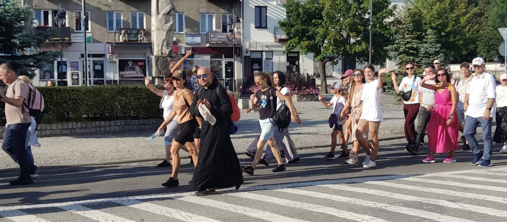 Przybycie pielgrzymów do Radzynia