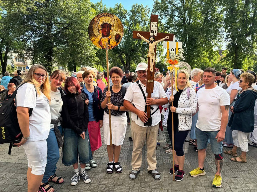 Przybycie pielgrzymów do Radzynia
