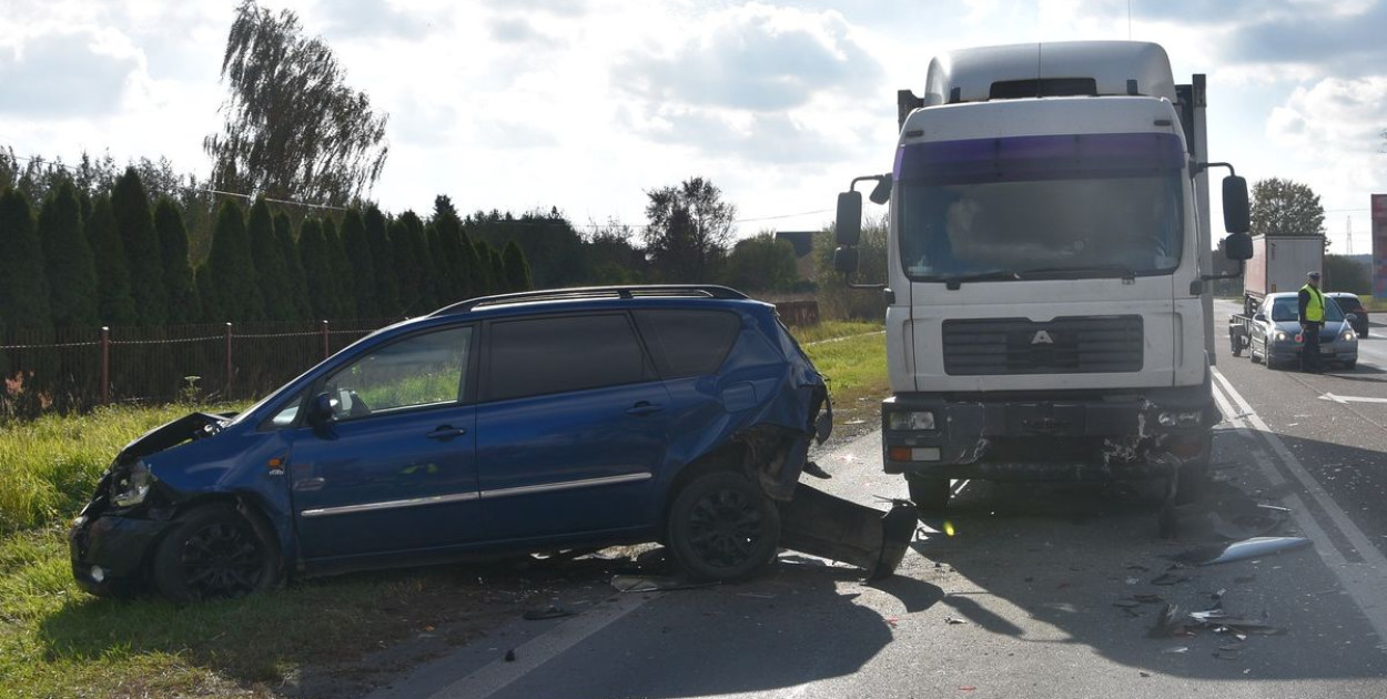 Zderzenie 4 samochodów na ul. Kockiej w Radzyniu