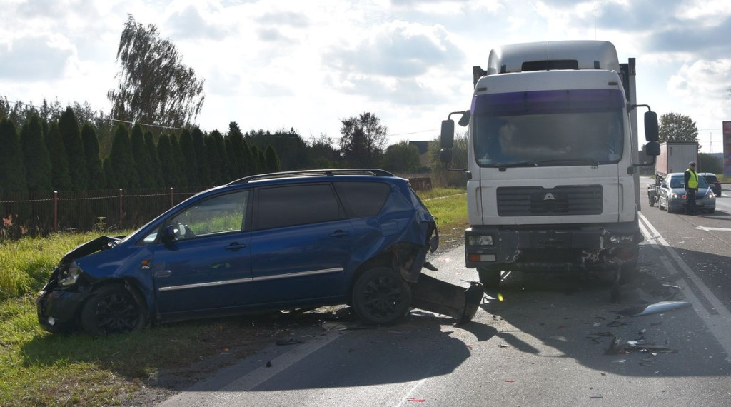 Zderzenie 4 samochodów na ul. Kockiej w Radzyniu
