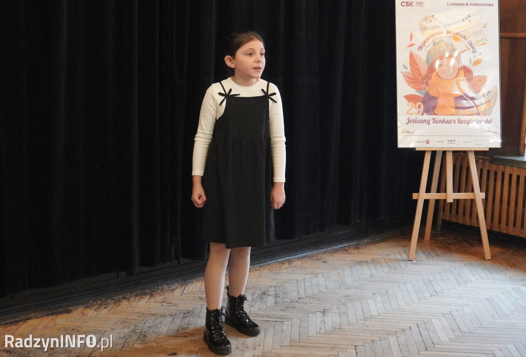 Powiatowy etap Jesiennego Konkursu Recytatorskiego