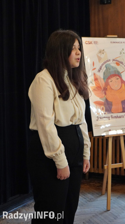 Powiatowy etap Jesiennego Konkursu Recytatorskiego