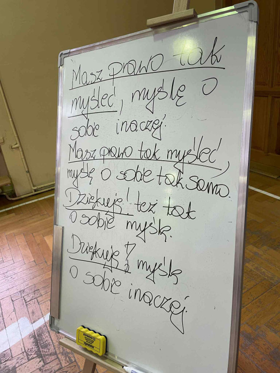 Spotkanie uczniów I LO z Katarzyną Cukierską