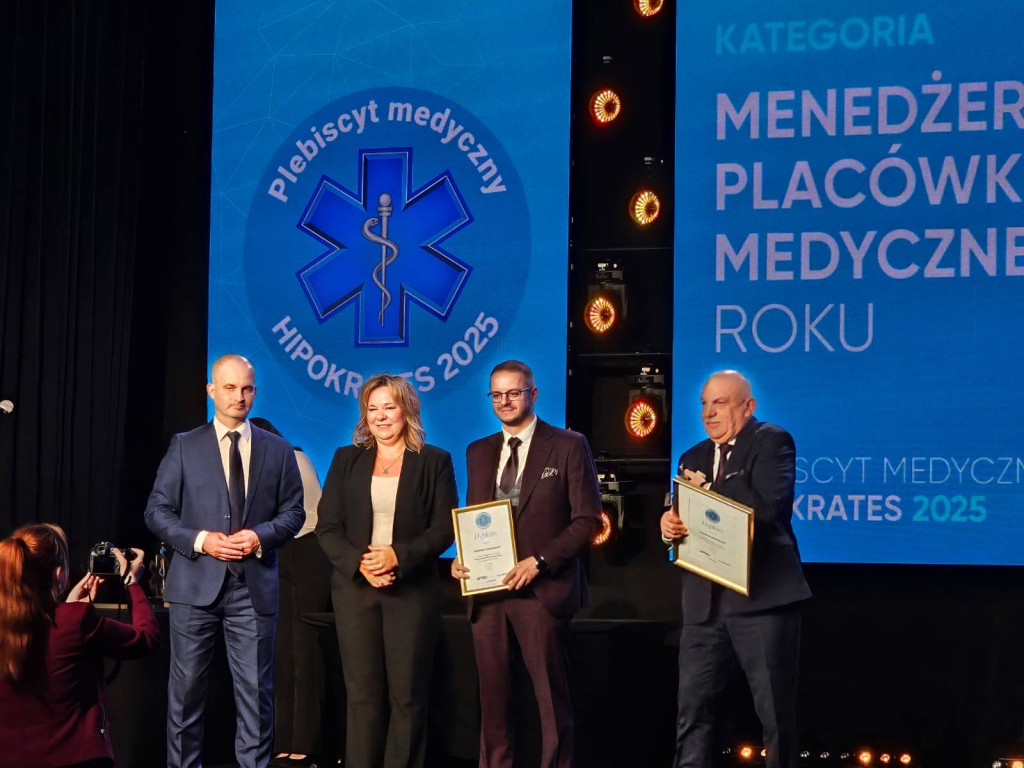 Odbieranie nagrody plebiscytu >>Hipokrates<<