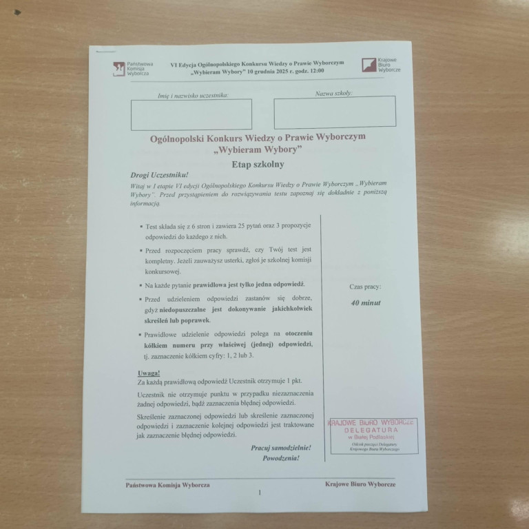 Uczniowie II LO w konkursie >>Wybieram Wybory<<