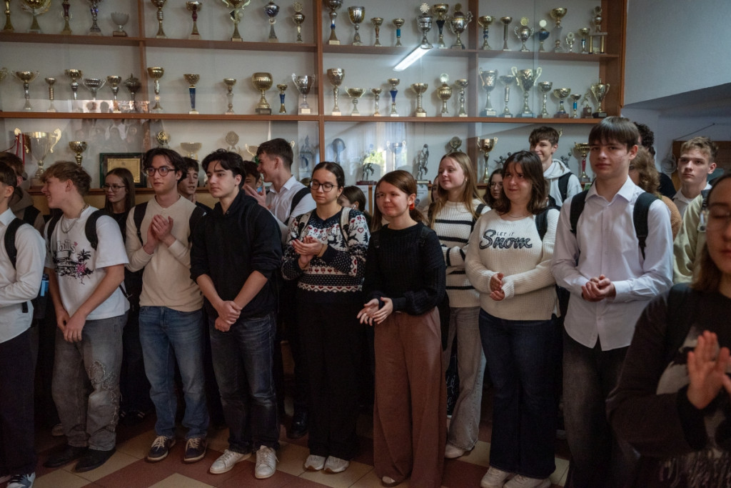 Odsłonięcie tablicy pamiątkowej w I LO