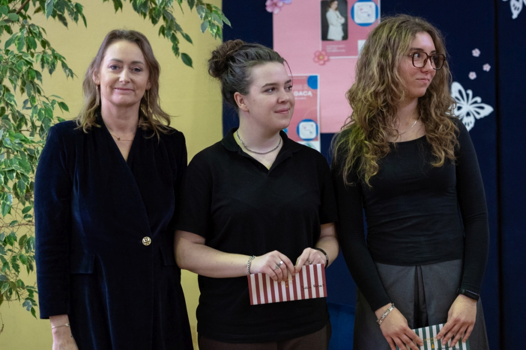 Spotkanie uczniów I LO z prezesem Spomleku