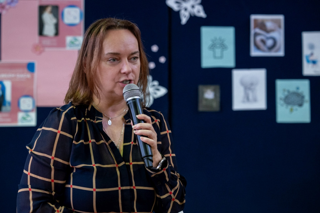 Spotkanie uczniów I LO z prezesem Spomleku