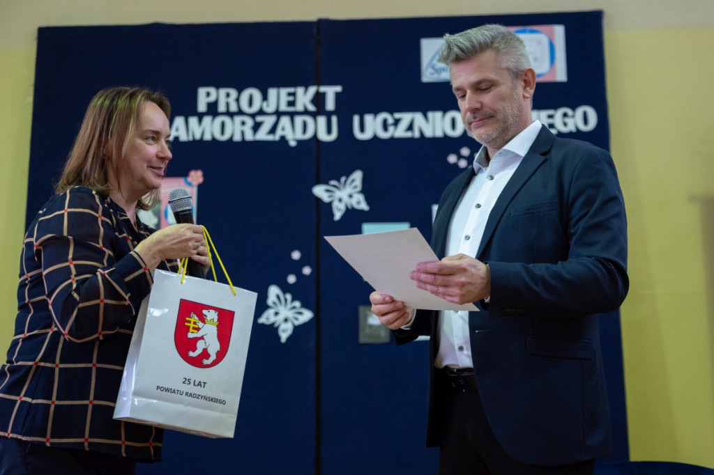 Spotkanie uczniów I LO z prezesem Spomleku