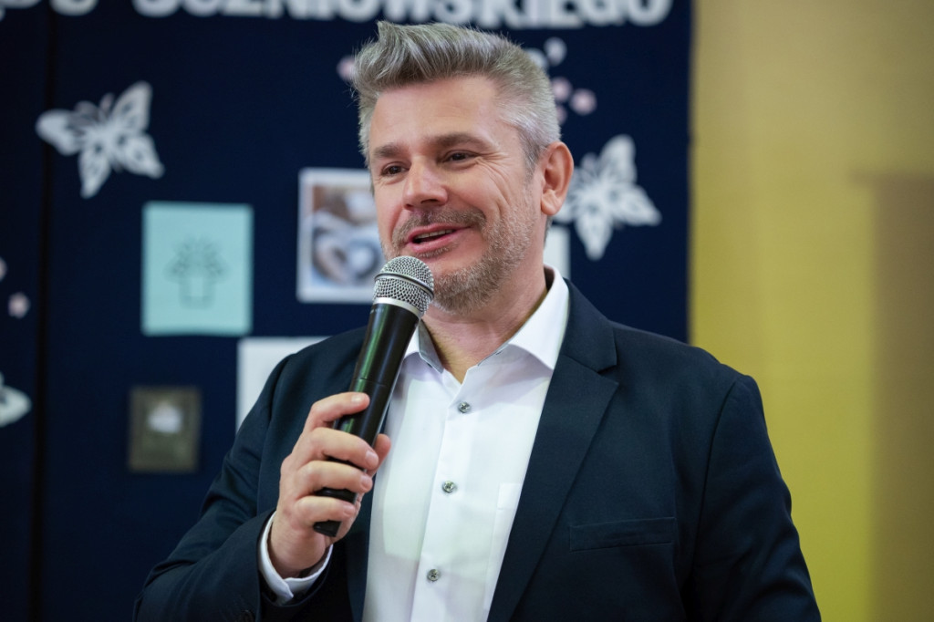 Spotkanie uczniów I LO z prezesem Spomleku