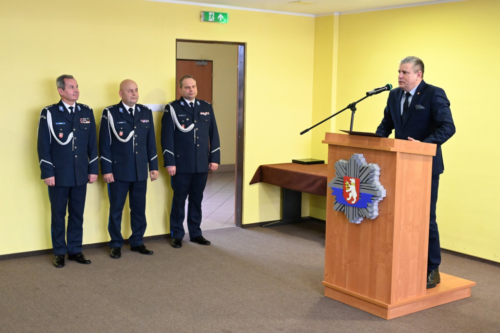 Pożegnanie komendanta policji w Radzyniu