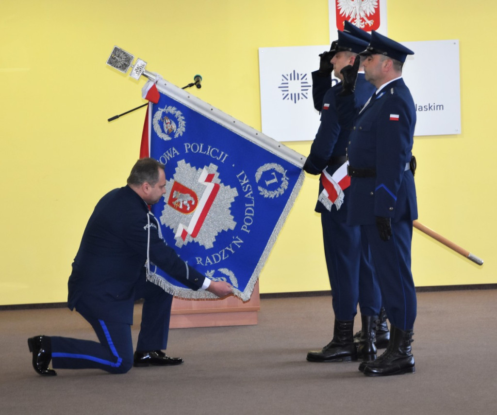 Powitanie nowego komendanta policji w Radzyniu