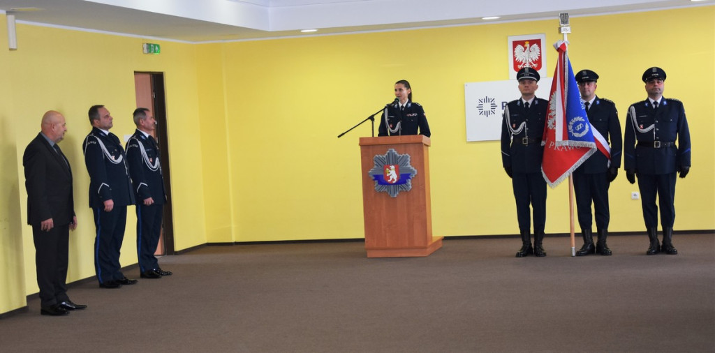 Powitanie nowego komendanta policji w Radzyniu