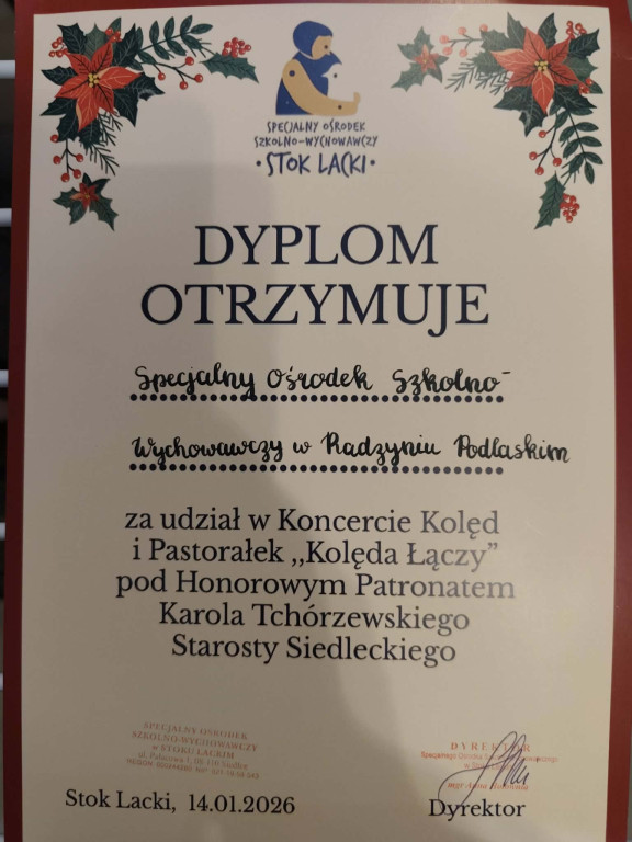 Uczniowie SOSW na koncercie kolęd w Siedlcach