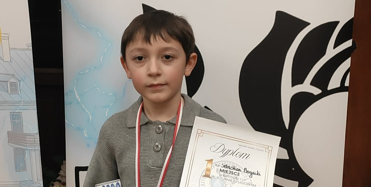 Sebastian Bogucki na turnieju szachowym