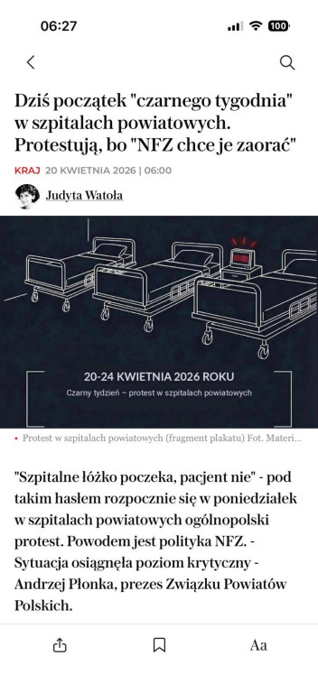 Akcja protestacyjna w radzyńskim szpitalu