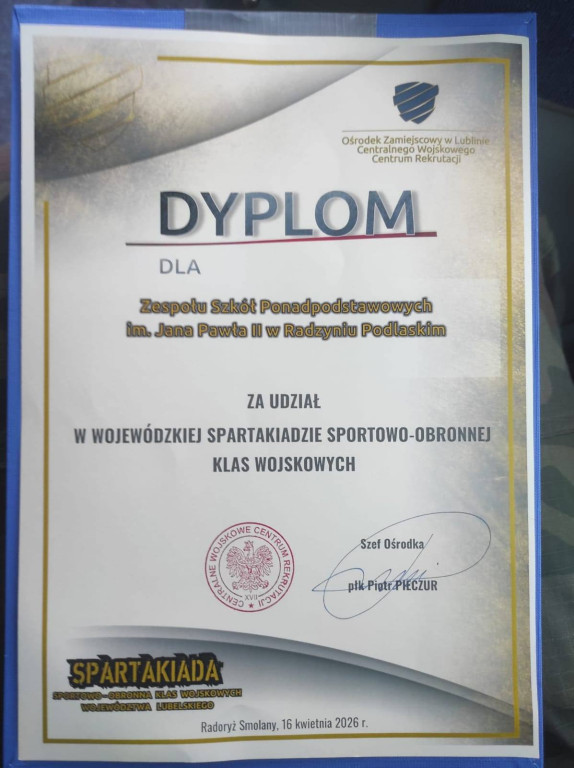 Uczniowie ZSP na Spartakiadzie sportowo-obronnej