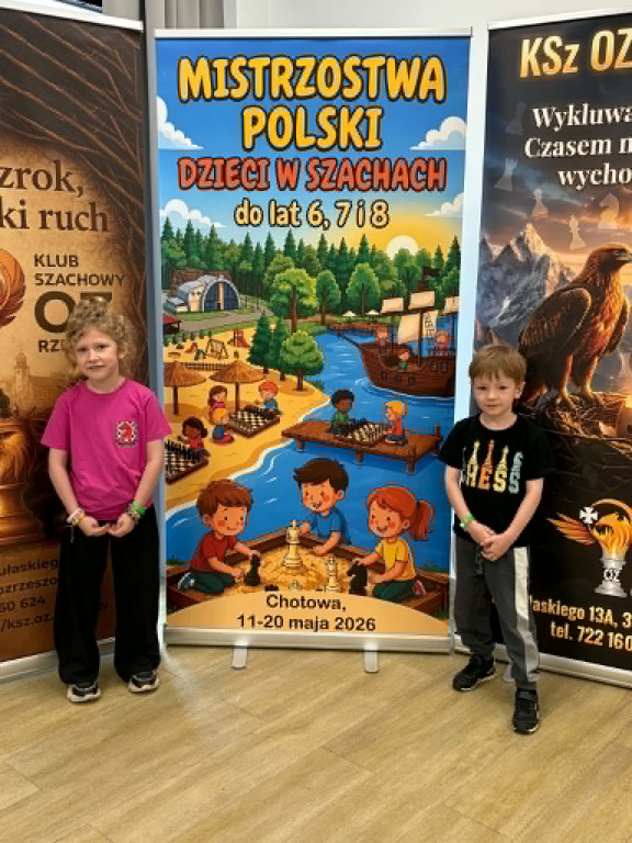 Młodzi radzyńscy szachiści na turnieju w Chutowej