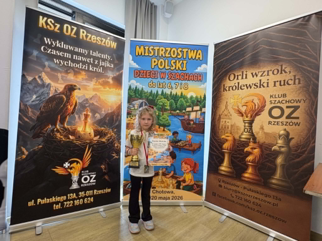 Młodzi radzyńscy szachiści na turnieju w Chutowej