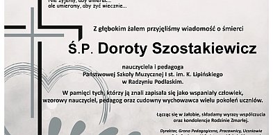 Zmarła Dorota Szostakiewicz-238312