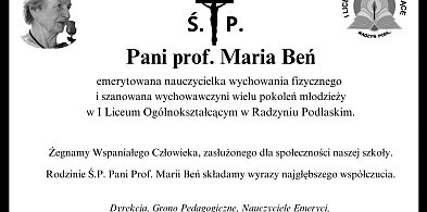 Zmarła Maria Beń-244996
