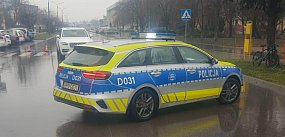 Potrącenie rowerzysty na ul. Wyszyńskiego